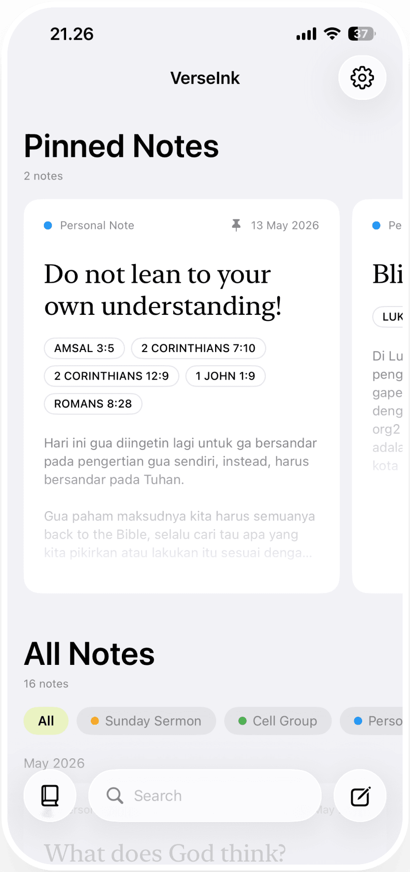 VerseInk app screenshot 1